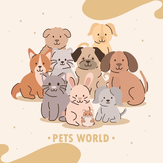 Pets world poster