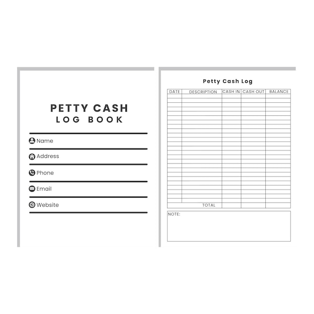 Petty Cash Log Book