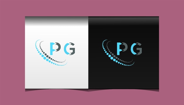 Vector pg initial modern logo design vector icon template