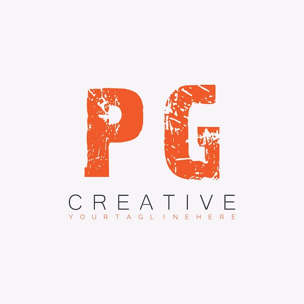 Vector pg initial monogram logo with letter creative design