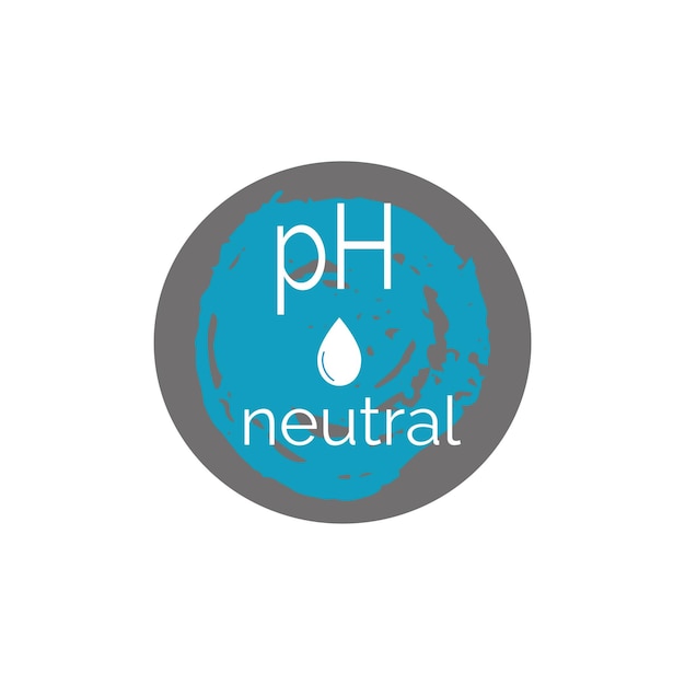 pH neutral circle icon Dermatology symbol isolated on white background