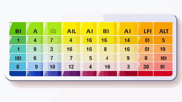 Vector ph scale chart meter for acid and alkaline solutions