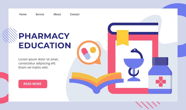 Pharmacy education learn book pill tablet drugs campaign