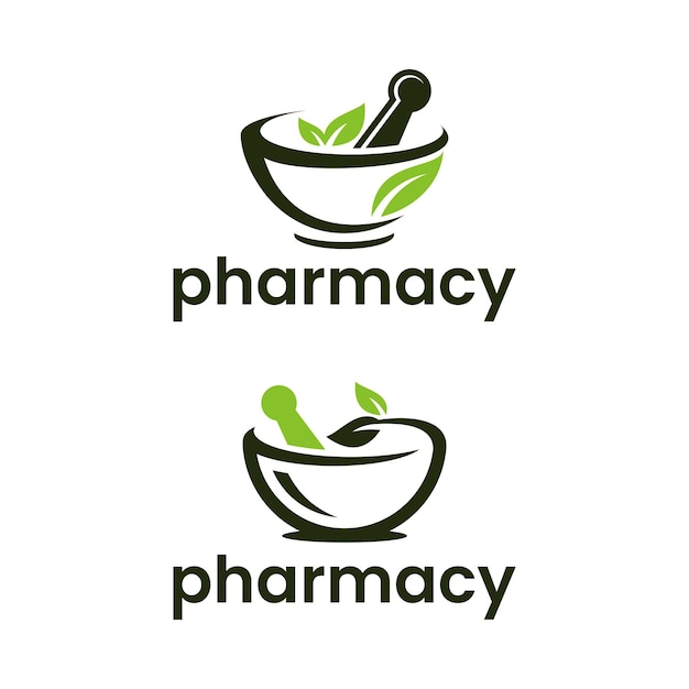 pharmacy logo design. medical and health template symbol vector.