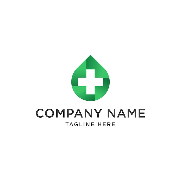 Pharmacy Logo Medicine green cross abstract design vector template