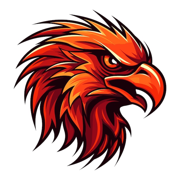 Pheonix head mascot logo vector design