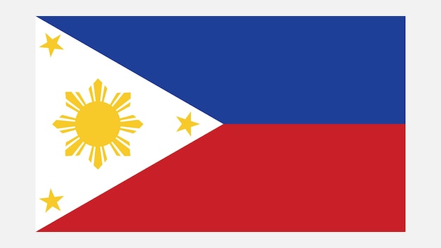 Vector philippines flag with original color