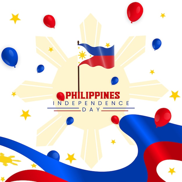 Phillipines independence day wishing post design vector file