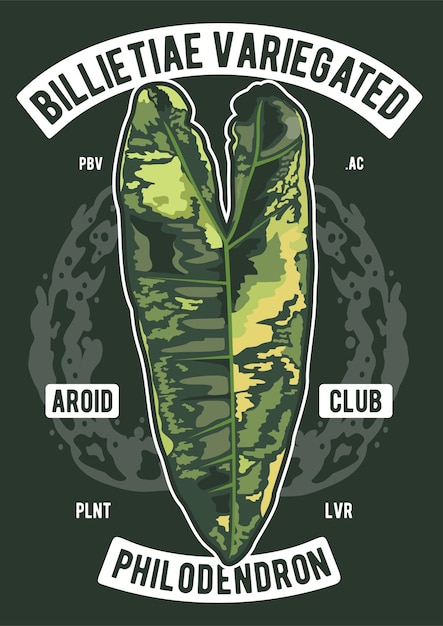 Philodendron Billietiae Variegated Tshirt Design