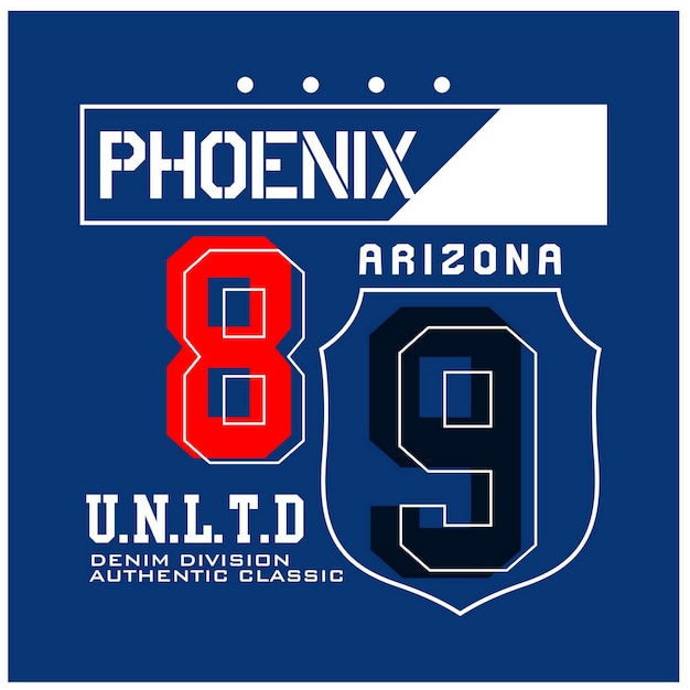 Phoenix arizona Vintage typography design in vector illustration tshirt clothing and other uses