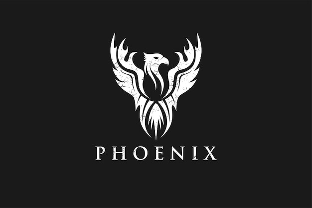 Phoenix bird logo design egypt mythology icon symbol fire flame