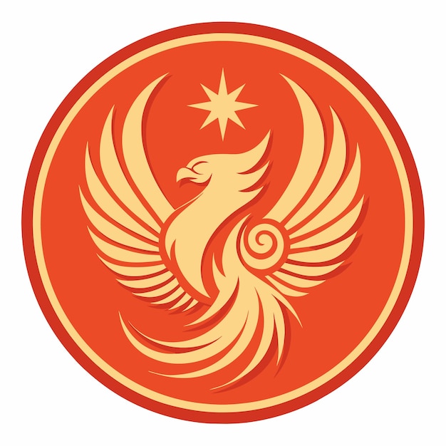 Phoenix Emblem Minimalist Decorative Design