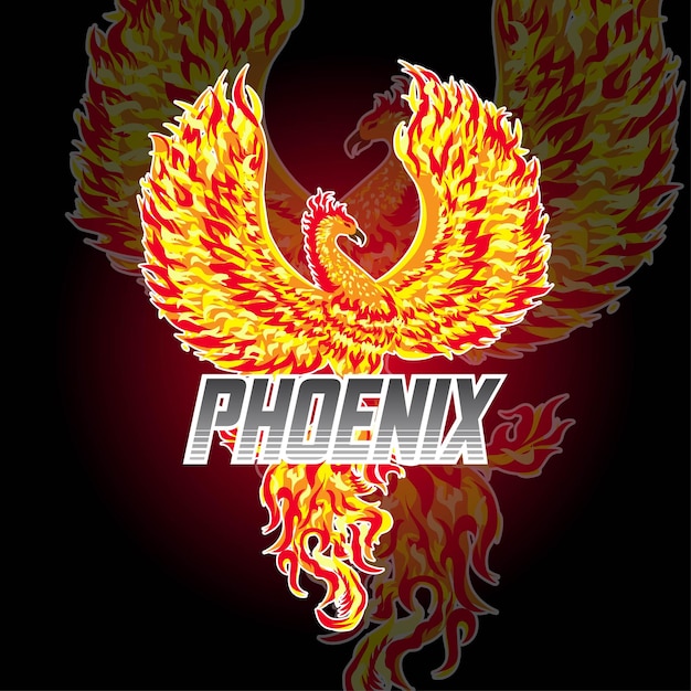 Phoenix esport gaming mascot logo