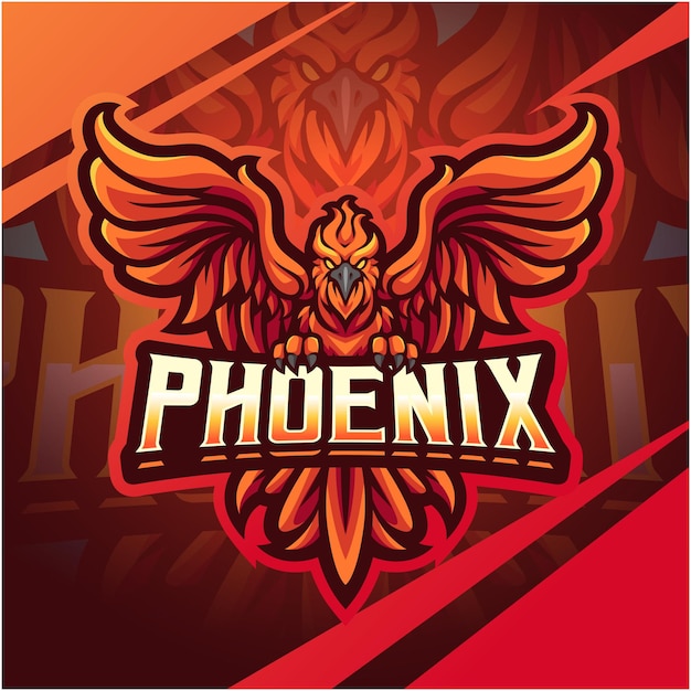 Phoenix esport mascot logo design