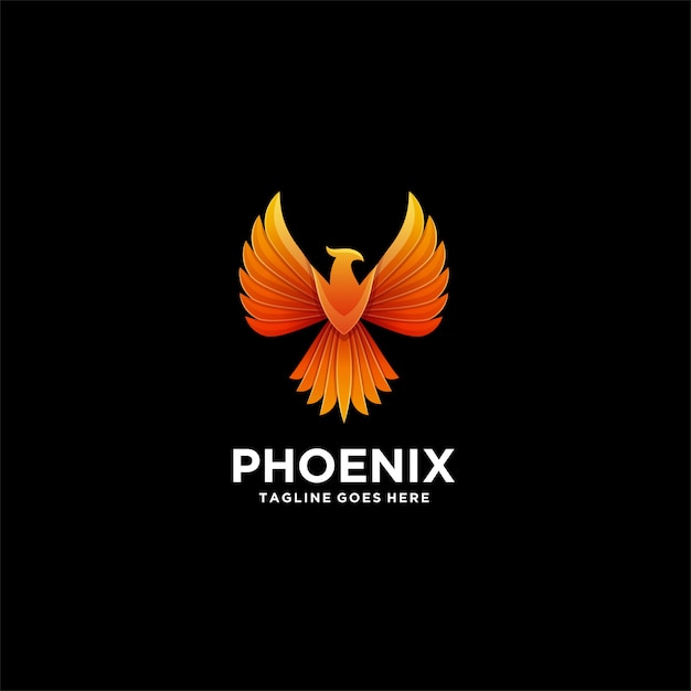 Phoenix Geometric Colorful Illustration  Logo.