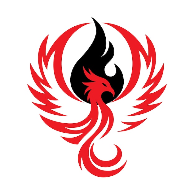 phoenix logo design icon illustration