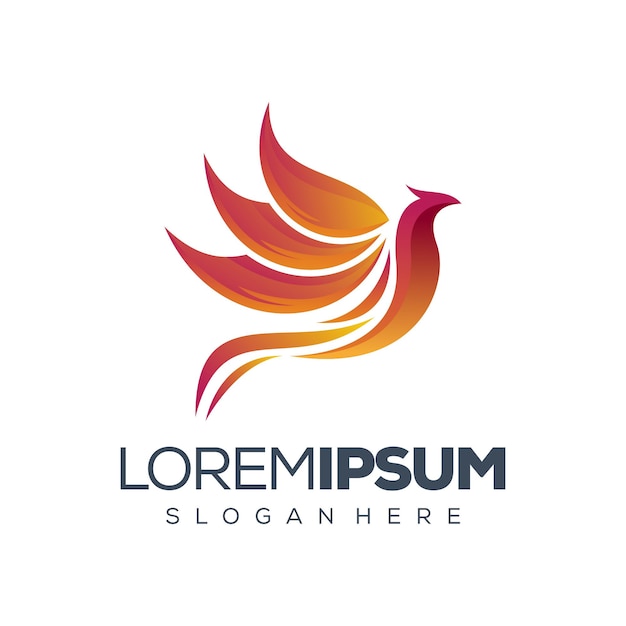 Phoenix logo design illustration