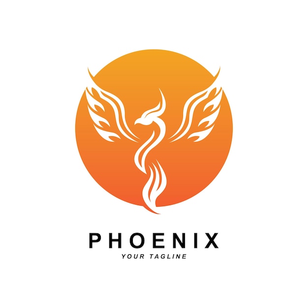 Phoenix logo icon vector illustration template design brand company