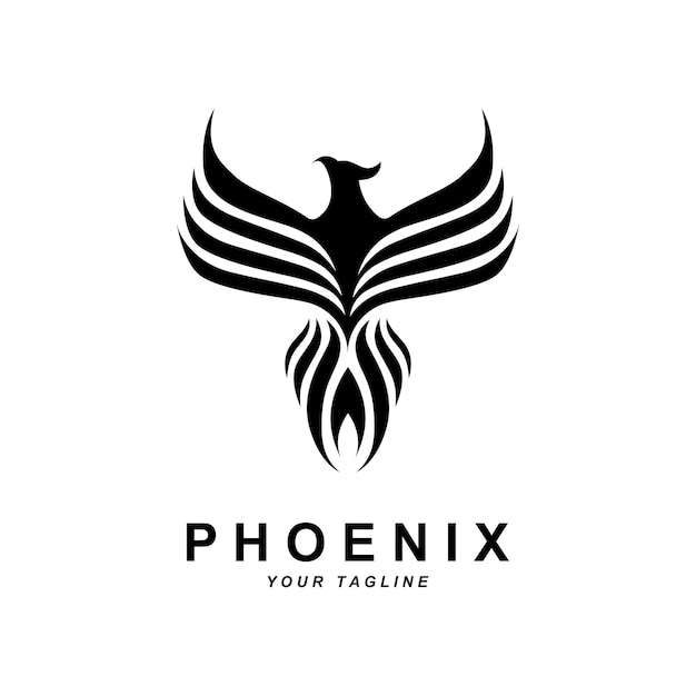 Phoenix logo icon vector illustration template design brand company