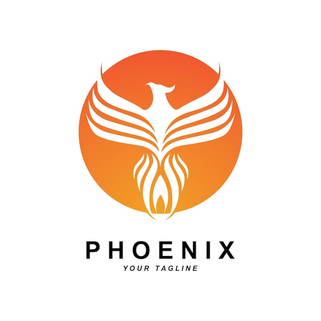 Phoenix logo icon vector illustration template design brand company