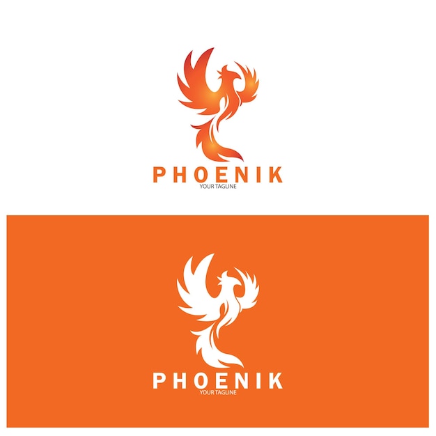 phoenix logo icon vector illustration template design