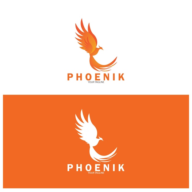 phoenix logo icon vector illustration template design