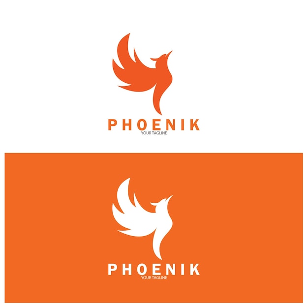 phoenix logo icon vector illustration template design