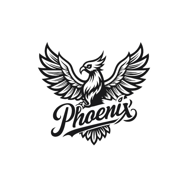 Vector phoenix logo template