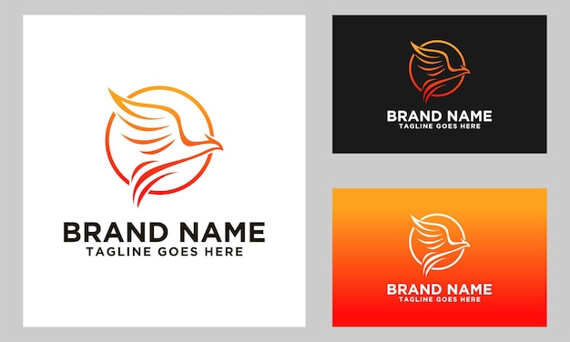 Phoenix logo vector design and business card design template