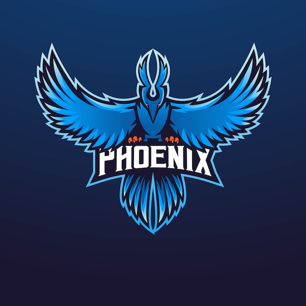 phoenix mascot logo design esport team