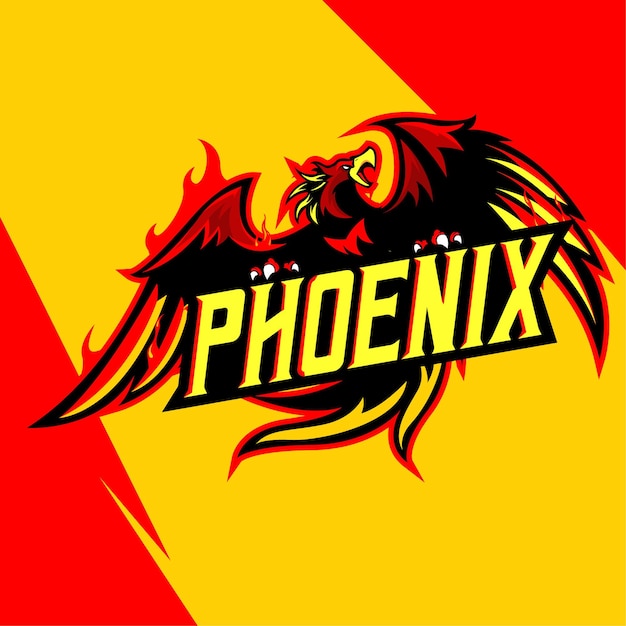 PHOENIX MASCOT LOGO VECTOR ILLUSTRATION