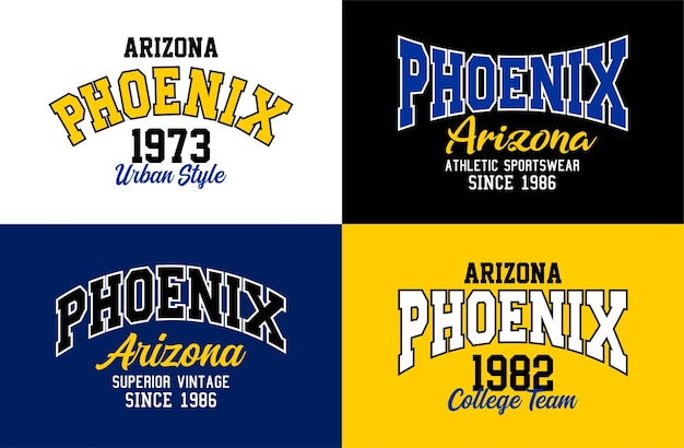 Phoenix vintage typography design for tshirts