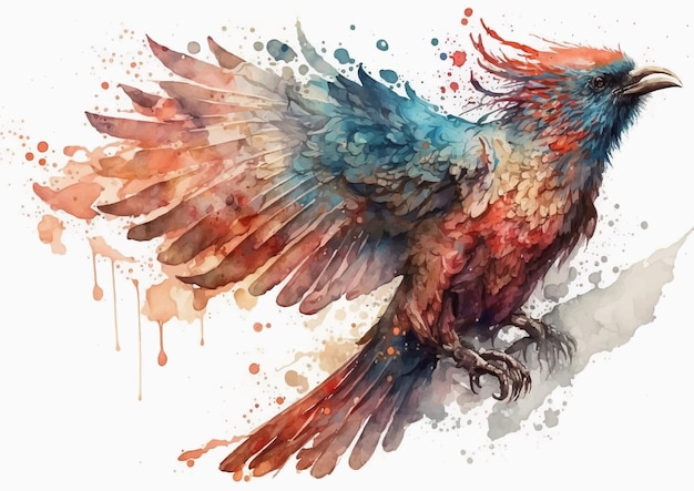 Phoenix Watercolor Design for a Relaxing Oasis