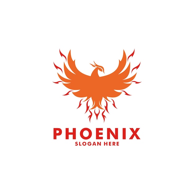 phoenix wing logo animal abstract luxury Phoenix logo illustration template