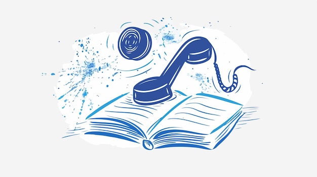 Phone Book in Circular Speech with Blue Contour