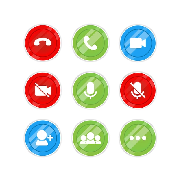 Phone call icon set