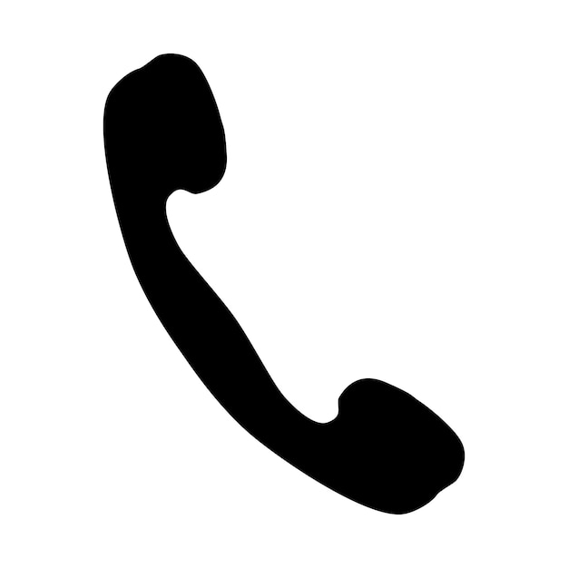 Phone handset icon isolated on white background