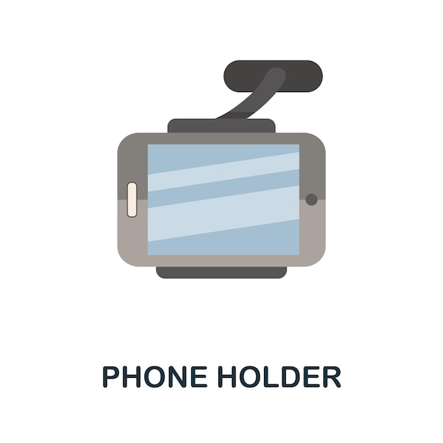 Vector phone holder flat icon color simple element from phone accessories collection creative phone holder icon for web design templates infographics and more