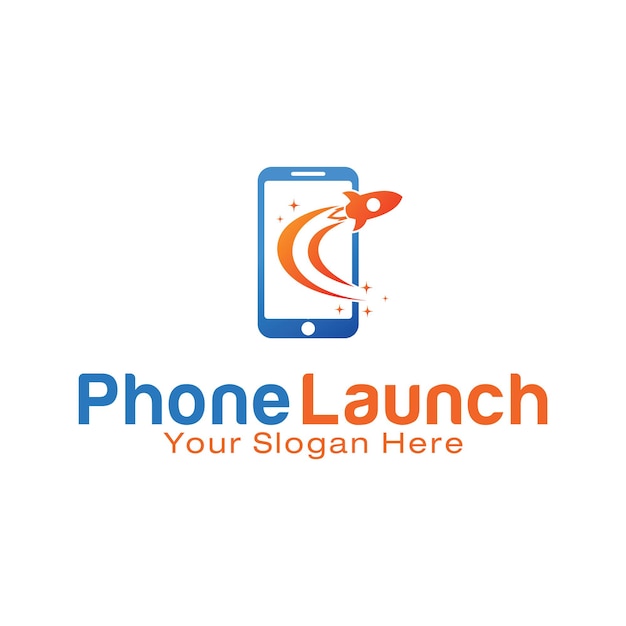 Phone Launch logo design template