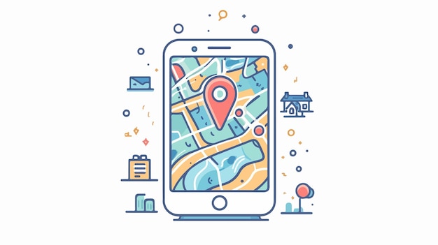 Vector phone location map for geolocation and navigation purposes