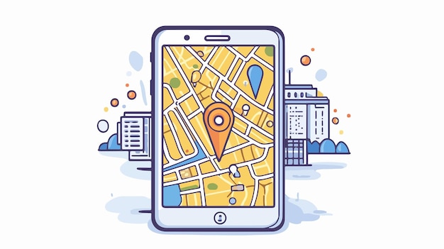 Vector phone location map for geolocation and navigation purposes