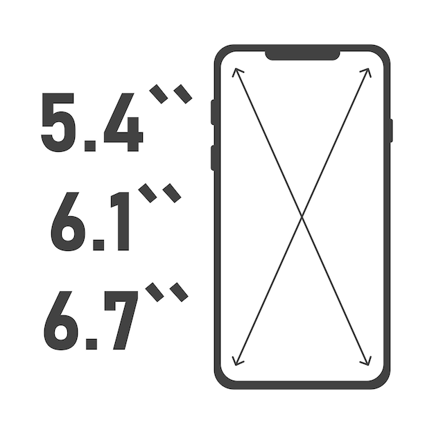 Phone size vector icon flat device expansion illustration