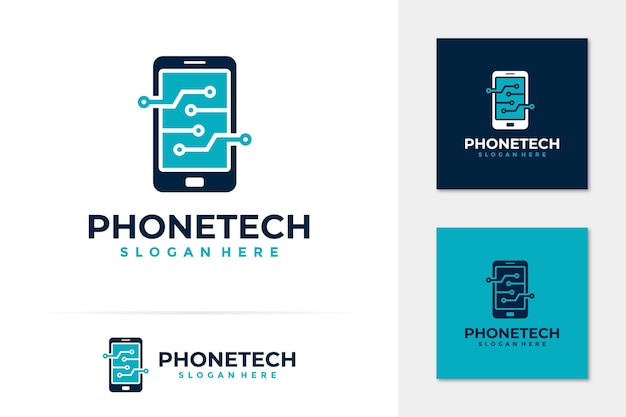 Phone tech logo vector