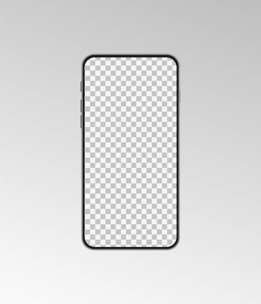 Phone template. Modern smartphone template with transparent.