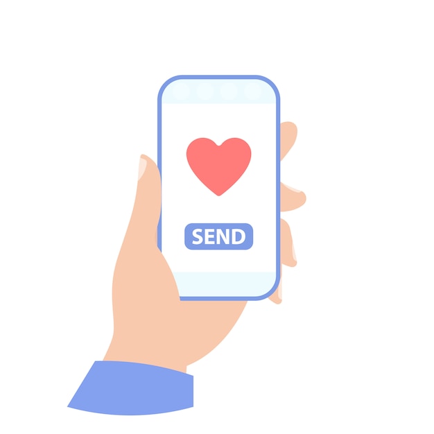 Phone in your hand. Love send