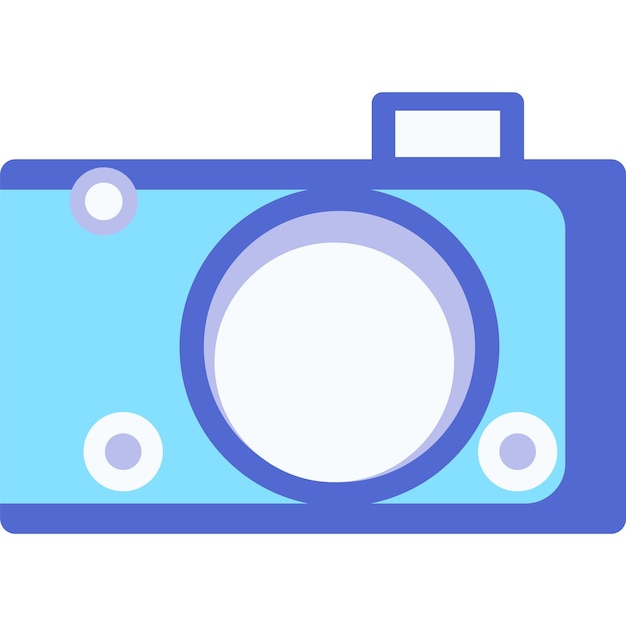 Photo camera flat icon vector isolated on white