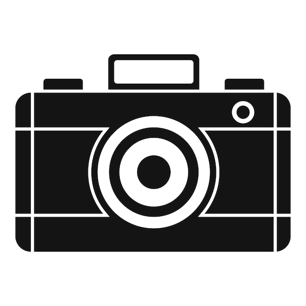 Photo camera icon Simple illustration of photo camera vector icon for web