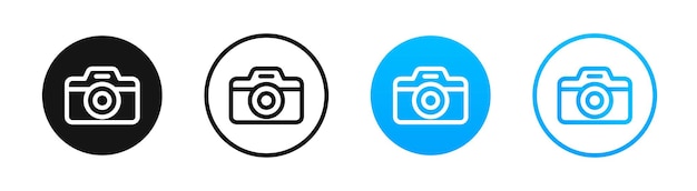 Photo camera icons Camera vector icon set