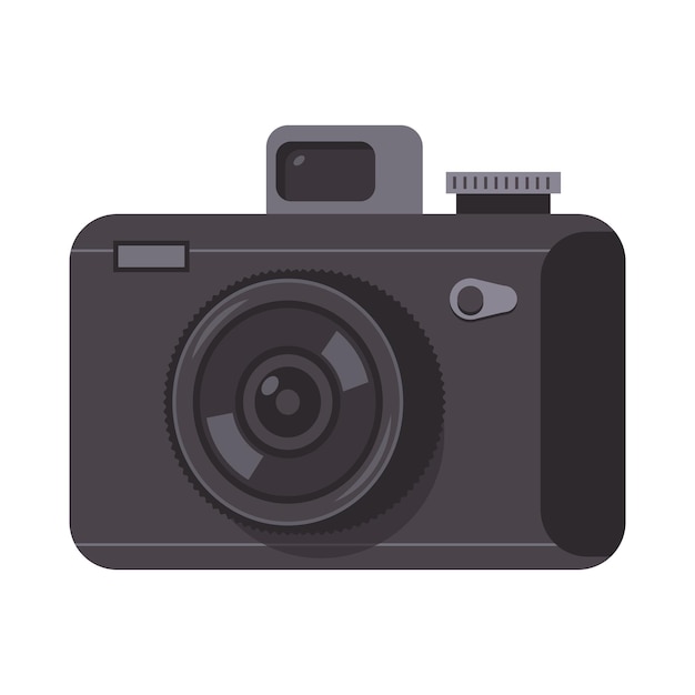 Photo camera vector cartoon illustration isolated on a white background