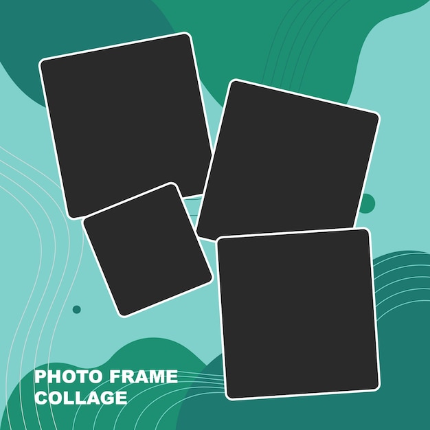 Photo frame collage art template design